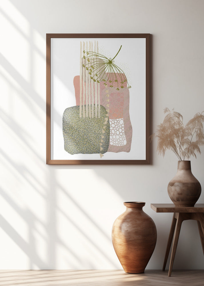 Delicate Pink and Green-3 Poster